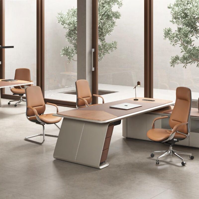 Commercial Furniture High Back Genuine Leather Office Chair with Luxury Design