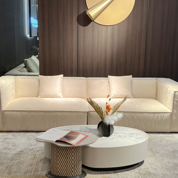 Customizable modular sofa for apartment Beancurd Block In-line Sofa Small Apartment Technology Fabric Living Room Sofa