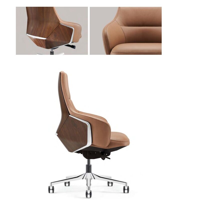 Customized Commercial Leather President Executive Staff Chair Pu Leather Swivel Office Chair