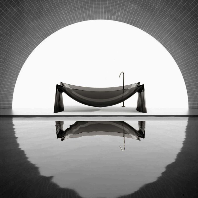 Factory wholesale price of high-end custom crystal resin independent bathtub and bathroom furniture