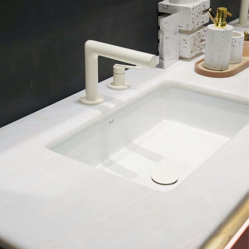 Wine Red Bathroom Cabinet Luxury Natural Stone Countertop China Factory Wholesaler - Image 3